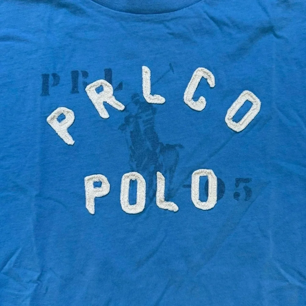Polo Ralph Lauren Boys Blue PRL‑Co Logo Graphic Tee Shirt Size Youth Large 14/16 - Picture 2 of 5